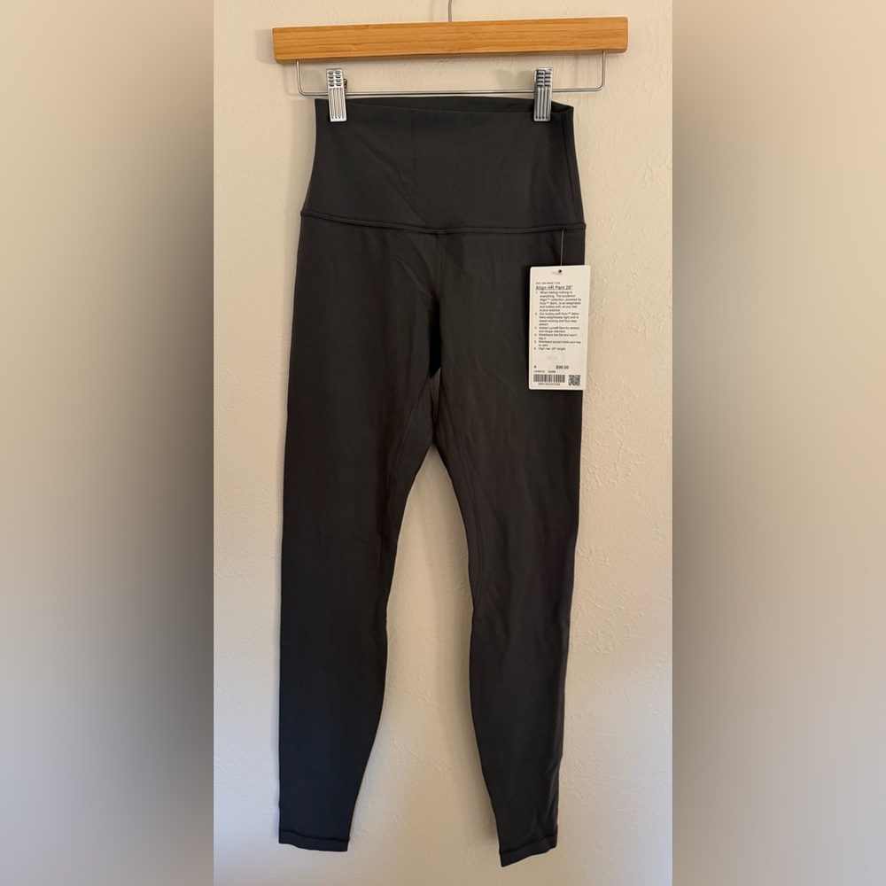 Lululemon Align HR 28” Size 4 Charcoal Gray Leggings